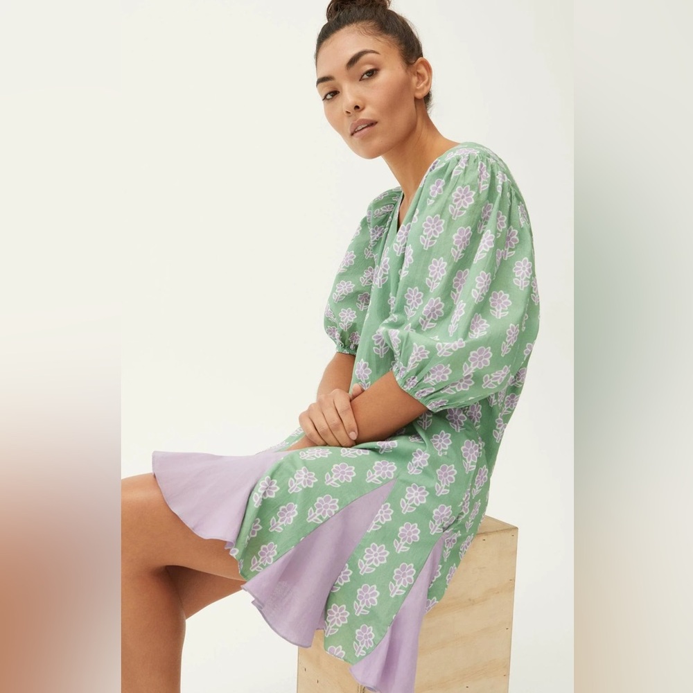 RHODE Saira resort cotton floral dress size S